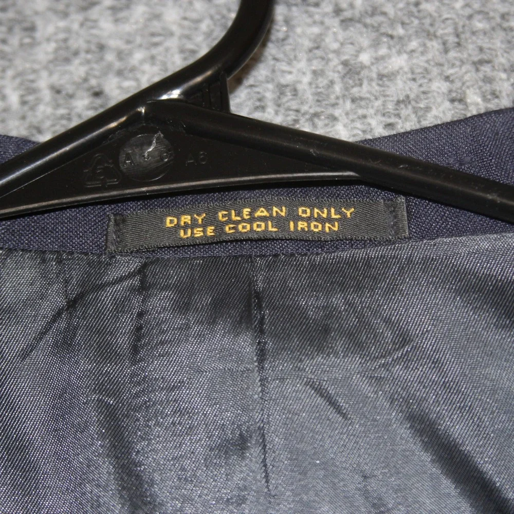 Carlo Collection Richman Mens Navy Blue Wool Blend Suit Jacket Blazer‎ Size 40R